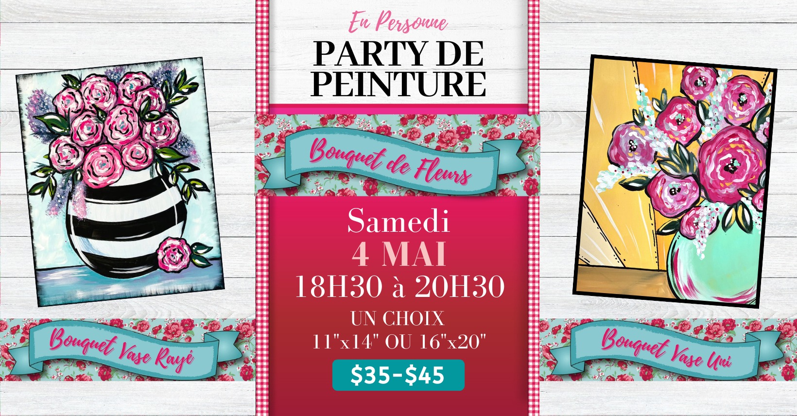 Party de peinture bouquet